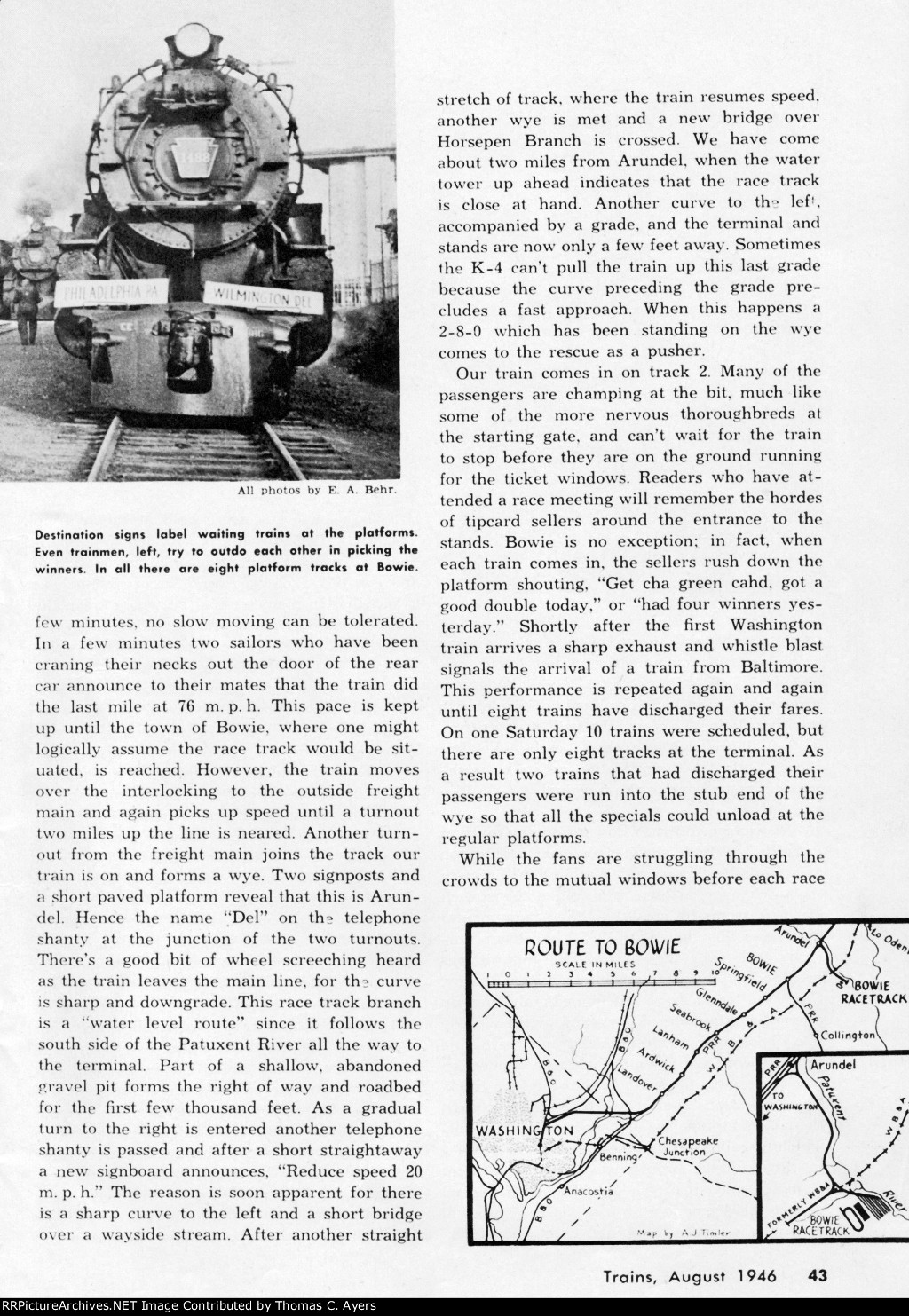 PRR "Race Train To Bowie," Page 43, 1946